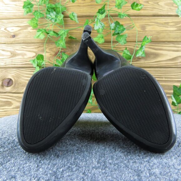 Me Too Lawn Women Ankle Boots Black Leather Zip Size 9.5 Medium - Picture 9 of 9